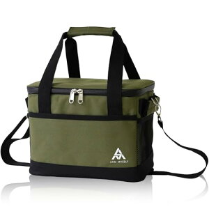 AND MYSELF クーラーボックス 小型 軽量 ソフトクーラーボックス キャンプ ソロキャンプ 保冷バッグ ソフトクーラー 5L/10L/15L (カーキ(10L))