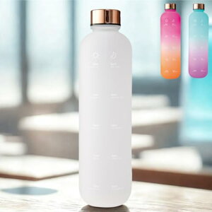 水筒 タイムマーカー ボトル タイムマーカー付き 大容量 1L 軽量 耐冷耐熱 1000ml BPAフリー メモリ付き 水筒 ステンレス製の蓋 おしゃれ ボトル スポーツ フィットネス オフィス 仕事 仕事用