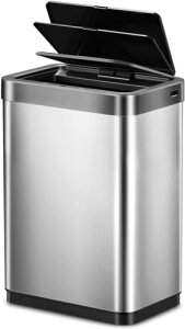 EKO ゴミ箱 自動開閉 ミラージュX シルバー 45L センサービン ふた付き インナーボックス無し USB充電 EK9260RMT-45L