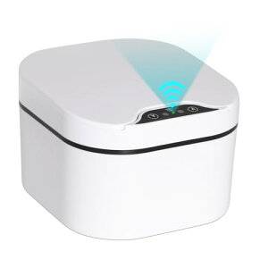 【ノータッチで快適】卓上ゴミ箱 ふた付き ミニゴミ箱 センサー付き 自動開閉 1.5L 小さいごみ箱 幅18×奥行19.5×高さ11.5cm 電池式 コンパクト 卓上 ダストボックス 袋が見えない 卓上ごみ入れ