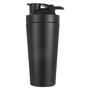 LUFEIS ステンレススチール プロテインシェイカー 900ml フィットネス プロテインシェイカー シェイカー プロテインスポーツ フィットネス スケール付き プロテインシェイカーカップ ボール