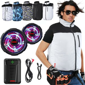 [UNISO] 2025NVft@txXg󒲍ƕ t@obe[Zbg 22000mAh 24Vo uVX[^[ y UPF50+ MǑ΍ jp 󒲃t@xXgZbg 3LTCY O[