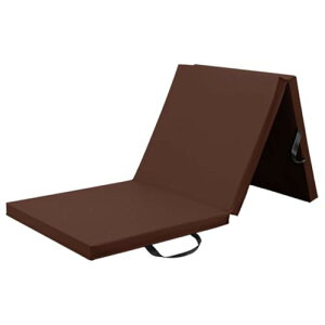 KaRaDaStyle 体操マット 折りたたみ ストレッチ エクササイズ 筋トレ 子供 プレイマット 鉄棒 リングフィット ヨガ スポーツ 厚手 防音 室内 家庭用 180X60CM 厚5CM AMZモデル (ダークブラウン)