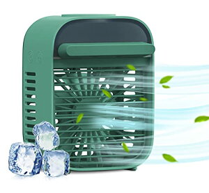 【サカモト商事 】冷風機 冷風扇 扇風機 卓上 小型 静音 USB給電式 3段階風量 送風機 加湿 空気浄化 冷却機能 氷 水入れ 対応 xr-r012-gr
