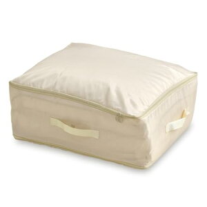 寝具のドリーム 圧縮収納 M L 選べる3色 ファスナー式圧縮収納 簡単圧縮 持ち手付き 布団収納袋 押入れ収納 軽量 押し入れ クローゼット 掃除機不要 (ベージュ, M)