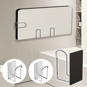 Kiranic マグネット風呂ふたホルダー 3点セット 風呂蓋フック 組み合わせ用 18-8ステンレス製 お風呂の蓋収納 組み立て不要 穴あけ不要 バスルーム収納 シルバーカラー