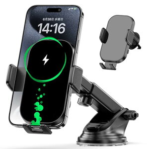 ԍڃCX[d ԍڃX}zz_[ CX[d X^h 15W } J Ў葀 2in1 for iPhone 14 /13V[Y/Samsung S10 / S9 / S8Ȃ4.0-7.0C`ɑΉ Qi Ή 360x] LkA[