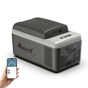Alpicool ポータブル冷蔵庫 車載冷蔵庫 車載冷蔵冷凍庫 C12P 12L 12リットル -20℃〜20℃ コンプレッサー式 急速冷凍 AC100V DC12V/24V コンパクト 軽量 持ち運び便利 静音 45W 省エネ 車載家庭両用 アウ