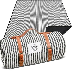 【BEPAL Net掲載品】 レジャーシート ピクニックシート 厚手 2~3人用 150x200cm 大判 コンパクト 防水 おしゃれ Eluvina(エルビナ) (ボーダー)