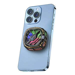 スマホ 冷却ファン LED温度表示 磁気式・クリップ式 2way USB給電式 静音 小型 軽量 RGBライト Androidスマホクーラー Phoneスマホクーラー ゲーム/ライブ/写真撮影/動画視聴/テレワーク時に対応 ブ