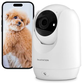 SecuSTATION 国内メーカー カメまるD 300万画素 見守り ペットカメラ 双方向音声 夜間撮影 5GHz Wi-Fi6 防犯カメラ ベビーカメラ クラウド録画 屋内 ワイヤレス 自動追跡 動作検知 スマホ対応 Alexa対
