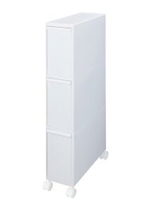 ライクイット (like-it) フタ付き ゴミ箱 分別引出しステーション スリム 3段 キャスター付 幅170mm ホワイト 約42L 日本製 BS-3+LS-33 引出し分別ペール 大容量 多分別 ダストボックス