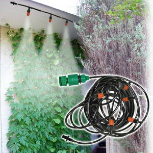 iimono117 噴霧ノズル 散水ノズル 12m ミストシャワー 屋外用 水やり 芝生 電源不要 蛇口接続 カット可能 霧シャワー 気化熱 クールダウン 霧状 噴霧機 スプリンクラー (1個)