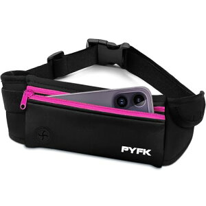PYFK ランニングポーチ 軽量 防水 揺れない ウエストポーチ iPhone スマホ対応 ランニング ポーチ 薄型 おしゃれ メンズ レディース
