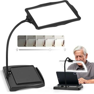baokaisルーペ 拡大鏡 ライト付き 読書用ルーペ 拡大鏡 スタンド 10倍 大型虫眼鏡 1台2役 USB充電式 50LEDフレキシブルグースネック 角度調整可能 柔軟な取り外し可能なデスクトップ 多用途 読書