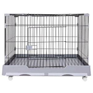 N&S ペットケージ 小動物用 犬用 猫用 ケージ キャスター付き 引き出しトレー 屋根付き 天窓付き トイレ付き 組立簡単 掃除簡単 うさぎ ネコ 小型犬 ハムスター 多頭飼い対応 C10080-1S ブラッ