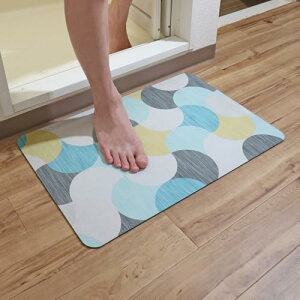 アストロ 珪藻土 バスマット 北欧柄 柔らかい踏み心地 ソフトバスマット お風呂マット 高吸水 速乾 足拭きマット 吸水マット ふわふわ サラサラ 水気を素早く吸収し足裏サラッと快適 ソフ