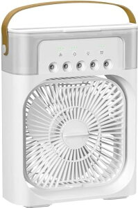 トレードワン(TRADE ONE) 卓上扇風機 卓上クーラー 冷風機 冷風扇 強力 ミストファン コンパクト 自宅 オフィス USB充電式 ホワイト 30739