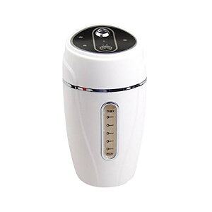 車載ホルダー & シガーソケット 付 USB ミニ 超音波式 加湿器 (ホワイト)