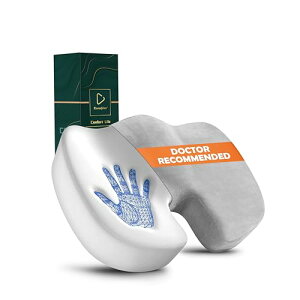 【2025アップグレードクッション-美しいパッケージ】低反発 チェアパッド 座布団 お尻が痛くならない 姿勢矯正に最適 通気性 滑り止め底 (灰色)