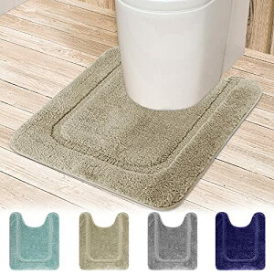 ALICES トイレマット 敷物 トイレまっと ふわふわ/洗える 高密度 北欧 トイレ足元マット トイレ用マット吸水速乾 といれまっと 無地 選べる4色 60×50cm (ベージュ)