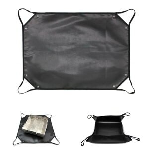 CHENGMAY 焚き火シート スパッタシート 薪バッグ チクチクしない ブラック 黒 耐熱 耐火 防炎 防火 キャンプ 芝生保護 焚き火台シート (80×50CM)