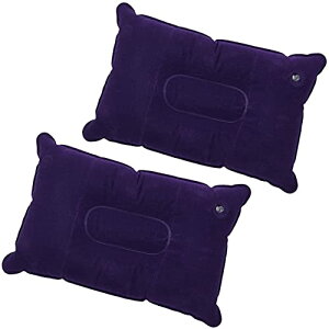 GoodsLand 【 2個セット 】 携帯 エアー枕 アウトドア枕 キャンプ エアーピロー 登山 旅行枕 空気枕 キャンプ アウトドア トラベルピロー GD-AIRPLW-2SET-PPPP