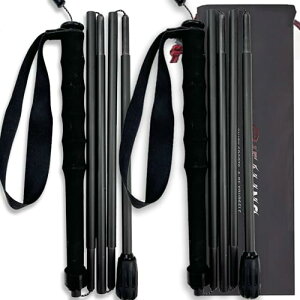 KHEALING トレッキングポール カーボン 折畳み【超軽量110g/120g/130G】炭素繊維 登山 ポール 5節 2本セット 110/120/130 cm ハイキングポール 滑り止め コンパクト 遠足 登山用品 徒歩 キャップ 吸湿発