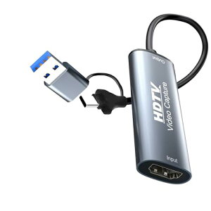 �y2025�V�o��zHDMI �L���v�`���[�{�[�h UVC�Ή� Type C&USB A&USB C 2in1 4K@30Hz 4K���́�1080P�o�� Type C���^�y�� �L���v�`�� �r�f�I�^�� �Q�[���^�� ���C�u�z�M Switch/PS5/PC/iPad/iPhone/Twitch/Xbox/Android OBS/Mac/W