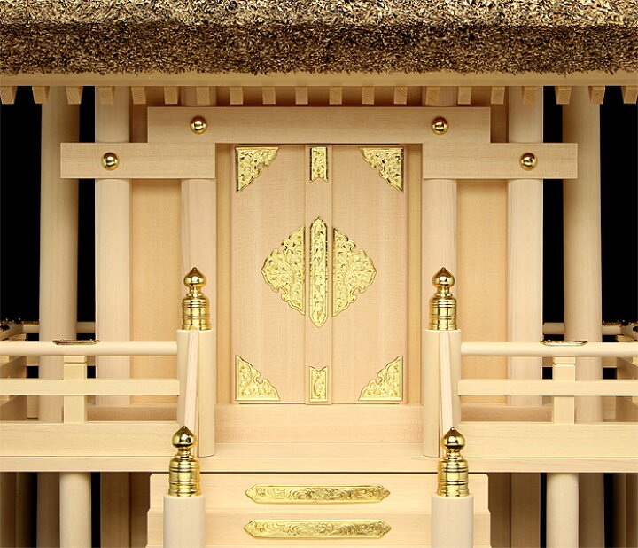 楽天市場】【 伊勢 宮忠 】【 神棚 茅葺一社宮 正殿型 特特大〈K-12 