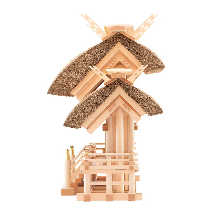 楽天市場】【 伊勢 宮忠 】【 神棚 茅葺三社宮 屋根違 大〈K-4〉 】幅  