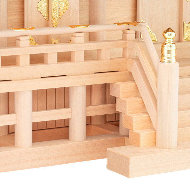 楽天市場】【 伊勢 宮忠 】【 神棚 茅葺三社宮 屋根違 大〈K-4〉 】幅  