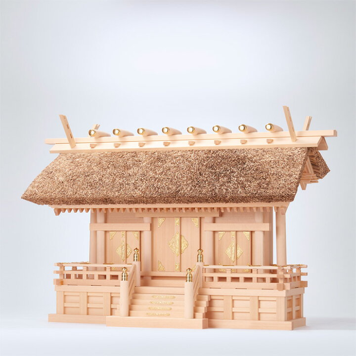 楽天市場】【 伊勢 宮忠 】【 神棚 茅葺三社宮 B型 大〈K-7〉 】幅75.9 
