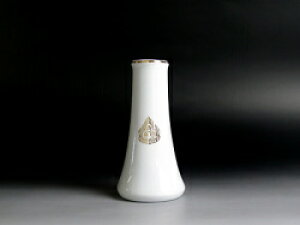 丸榊立 丸型 榊立 神棚 神具 お供え 榊 丸 榊入れ 金紋入 紋入り 金 【 丸榊立 荒神紋 5寸 】