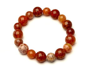 ブレスレット 龍紋めのう（赤） 10φ-12φ No.8