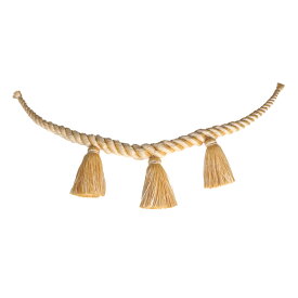 【 伊勢 宮忠 】【 しめ縄 合繊製 鼓胴型 8尺×径10cm 太房3本付 】全長240cm 直径10cm 注連縄 正月飾り しめ縄飾り 神棚飾り 神棚 飾り