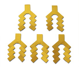 【 伊勢 宮忠 】 【 御幣 （白木御幣 金 5寸用） 5枚組 】 紙垂 セット 神具 神祭具