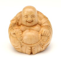 楽天市場】木彫り 布袋（彫刻｜アート・美術品・骨董品・民芸品 