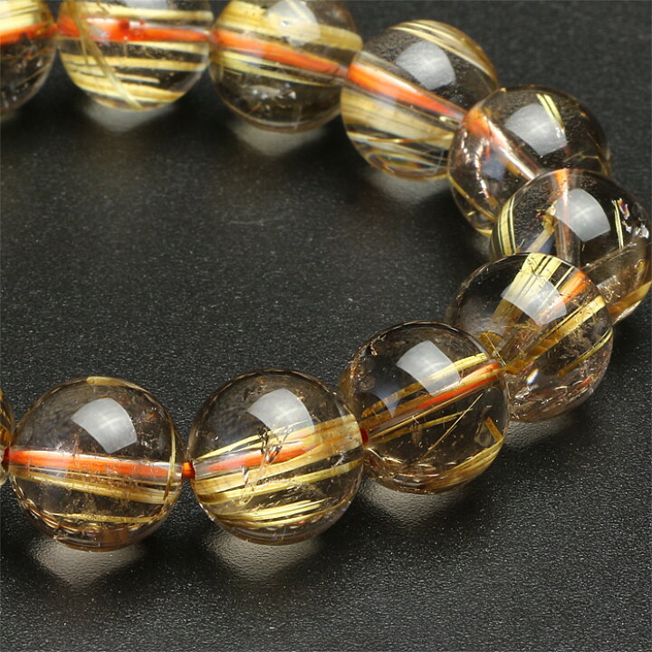 楽天市場】ルチルクォーツ ブレスレット タイチンルチルクォーツ 13mm 