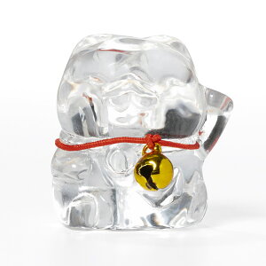 水晶 彫刻 招き猫 (水晶/ブラジル産) (アソート) No.93