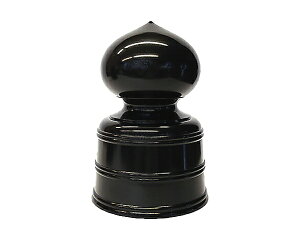 【 伊勢 宮忠 】【 儀宝珠 鎌倉型 黒 3寸5分 】底外径10.5cm 高さ15.8cm 底内径9.5cm 神棚 神具 金具 ギボシ ぎぼし めっき メッキ 鎌倉型 錺金具 錺金具類