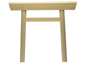 【 伊勢 宮忠 】【 鳥居 桧 小 】幅33cm 高さ30cm 神棚 神具 白木鳥居 子授け 奉納 祈願 安産 伊勢 神宮 所管社 子安 神社 木華開耶姫命 授与品 記念品