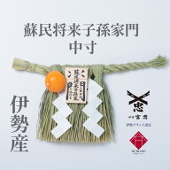 【 伊勢 宮忠 】【 伊勢しめ縄（玄関用） 中寸 蘇民将来子孫家門 】幅45~50cm 高さ27~30cm 注連縄 伊勢の…