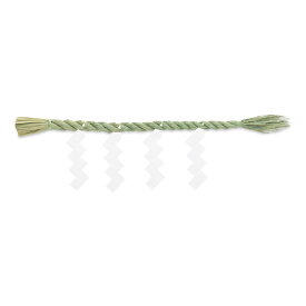 【 伊勢 宮忠 】【 しめ縄（神棚用） 上物 2尺一本〆 （切下げ4枚付） 】全長さ60cm 直径2.5cm しめ縄 注連縄 正月飾り しめ縄飾り 神棚飾り 神棚 飾り