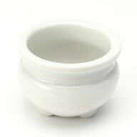 【 伊勢 宮忠 】【 香炉 2寸5分 白 】直径8cm 高さ5.5cm セトモノ 瀬戸物 陶磁器 こうろ 香立て こうたて…