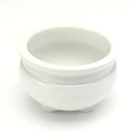 【 伊勢 宮忠 】 【 香炉 3寸5分 白 】陶器 モダン 直径105×高75mm 瀬戸物 こうろ 香立て こうたて 磁器…
