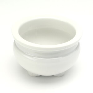【 伊勢 宮忠 】 【 香炉 3寸5分 白 】陶器 モダン 直径105×高75mm 瀬戸物 こうろ 香立て こうたて 磁器 神具 神具 先祖供養 器 お線香 神棚
