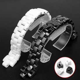 時計ベルト セラミック ウォッチバンド J12 互換 16mm 19mm おしゃれ メンズ レディース 交換ベルト ブラック ホワイト サンキュー 自分で交換 DIY 送料無料 クリックポストで発送