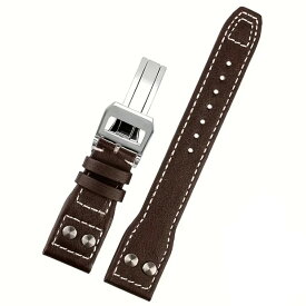 腕時計 ベルト IWC パイロット スピットファイア 互換品 牛革 20mm 21mm 22mm ブラウン おしゃれ