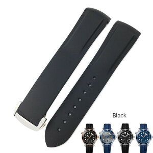 オメガ ラバーベルト 腕時計バンド ブラック シリコン 18mm 19mm 20mm 21mm 22mm オメガシーマスター300スピードマスター 互換汎用 交換修理 調整 工具 ツール付き ゴルフ スポーツ 通勤通学 20代 30